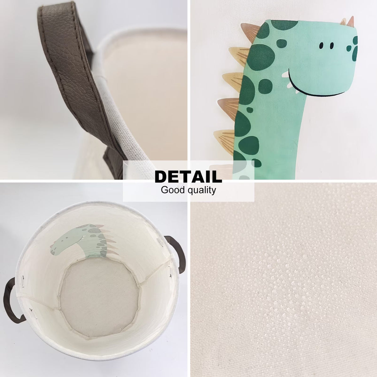 Large Capacity Folding Baby Items Basket with Cartoon Print, Diaper Caddy, Toy Storage, and Laundry Organizer for Nursery or Kids’ Rooms