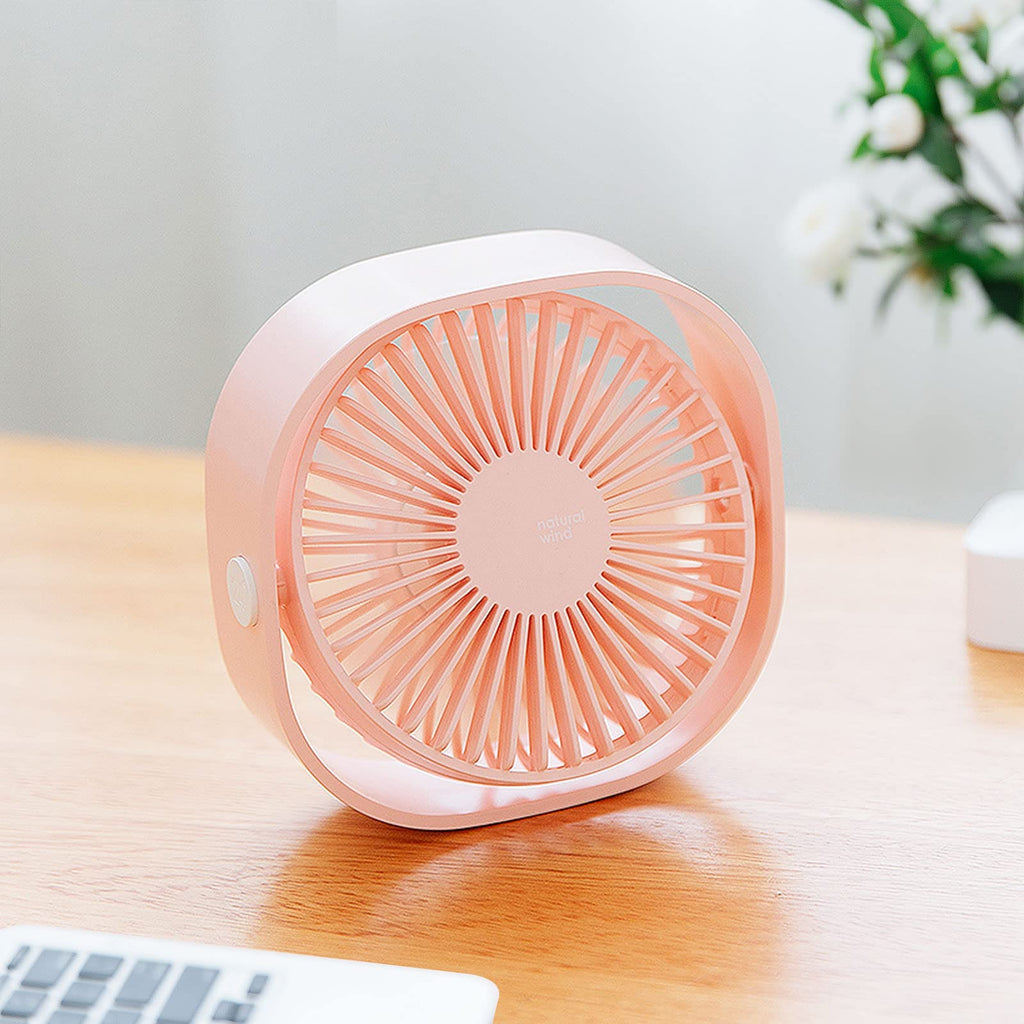 Mini USB Desktop Fan with 3 Speed Control and 360° Adjustable Angle for Office, Home and Travel