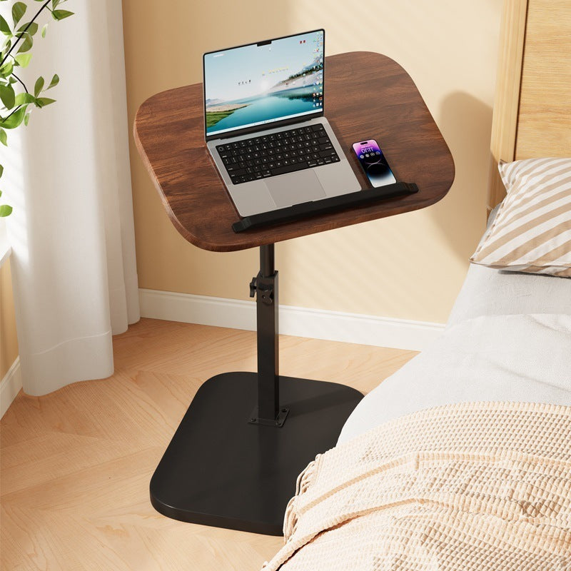 Adjustable Wooden Side Table with Freestanding Metal Frame for Flexible Home Storage and Everyday Use
