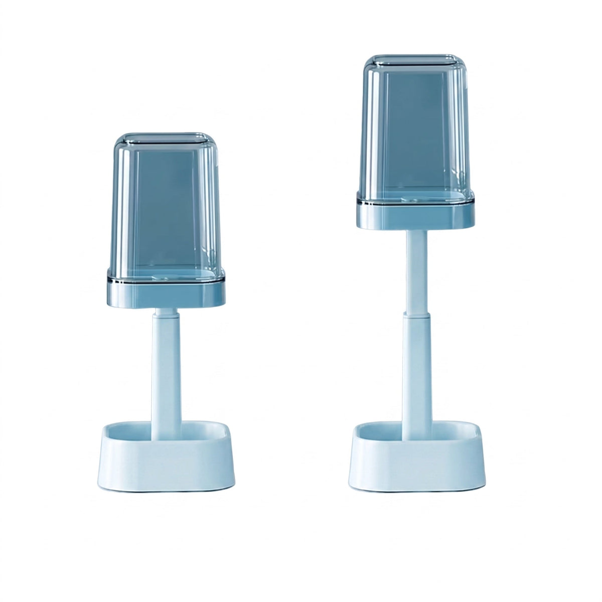 Toothbrush Holder with Mouthwash Cup and Dustproof Cover for Bathroom Counter Organization