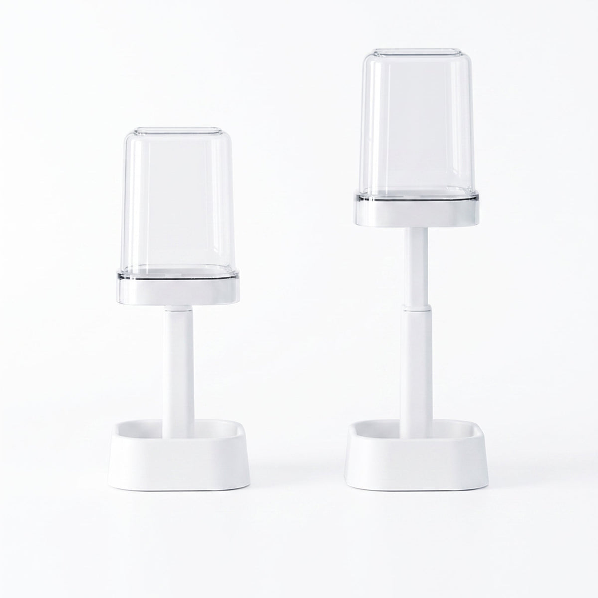 Toothbrush Holder with Mouthwash Cup and Dustproof Cover for Bathroom Counter Organization