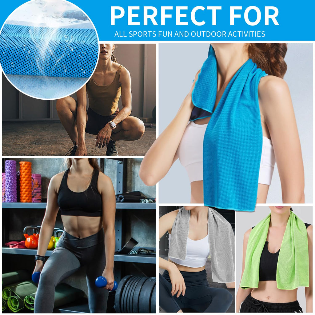 Microfiber Cooling Towel Instant Cooling Neck Wrap Lightweight Breathable for Sports Fitness and Outdoor Activities