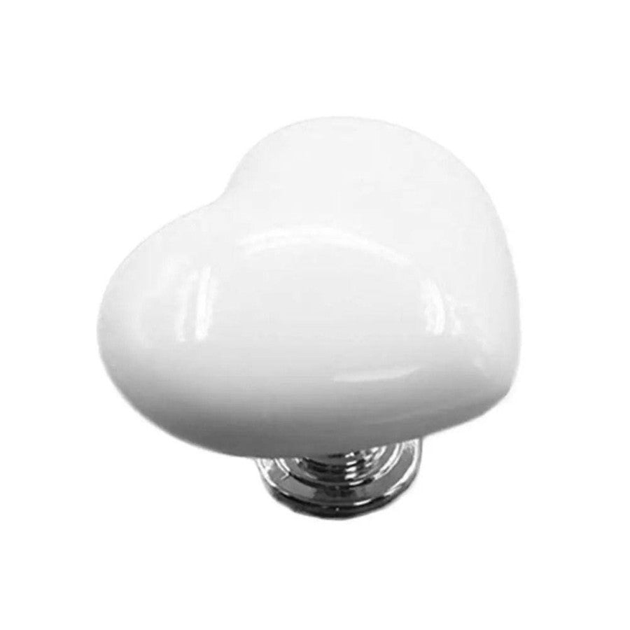 2 Pcs Heart Shaped Toilet Flush Handle with Decorative Press Button Design for Bathroom Tank Use