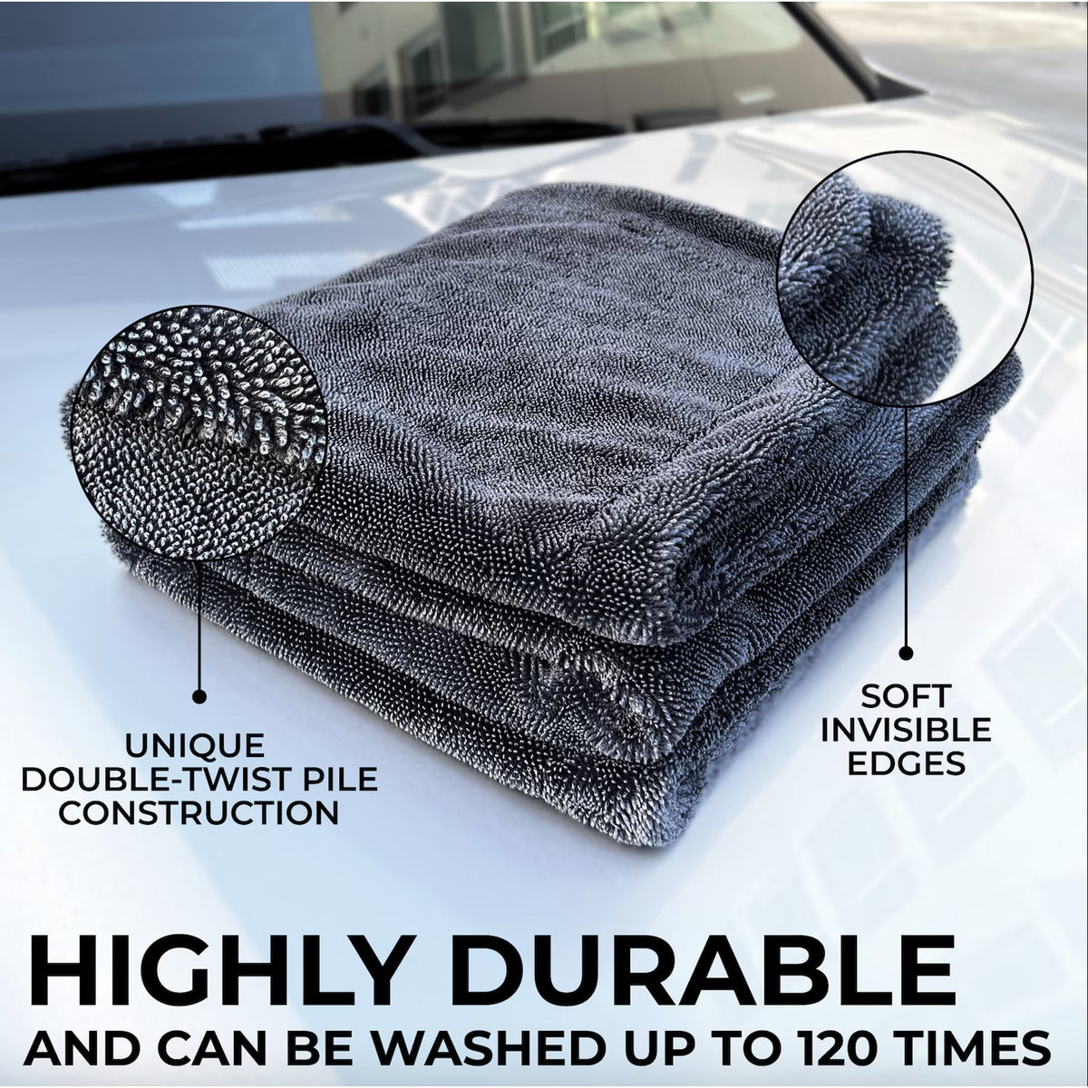 Microfiber Drying Towel with Quick Dry Absorbent Weave for Bath and Home Use