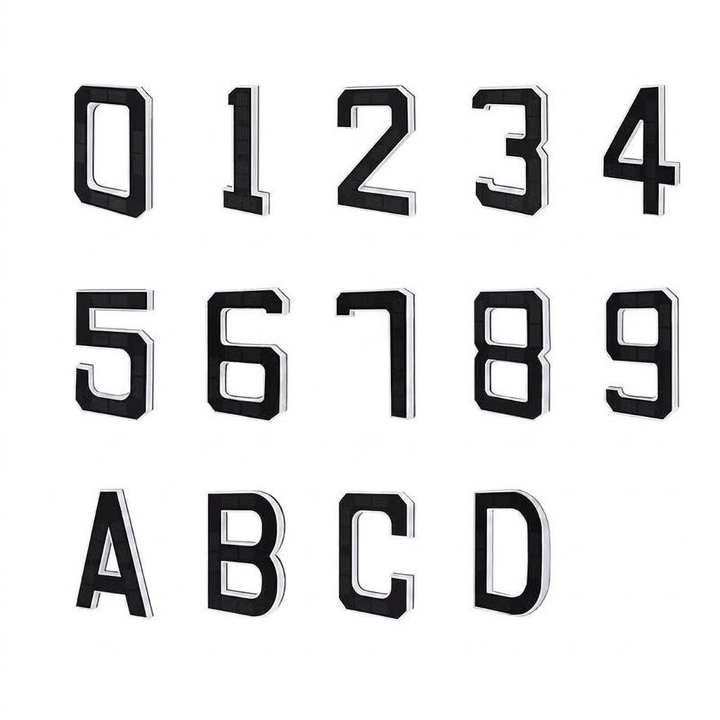 Solar LED Address Plaque with Waterproof Illuminated House Number Design for Outdoor Wall Mounting