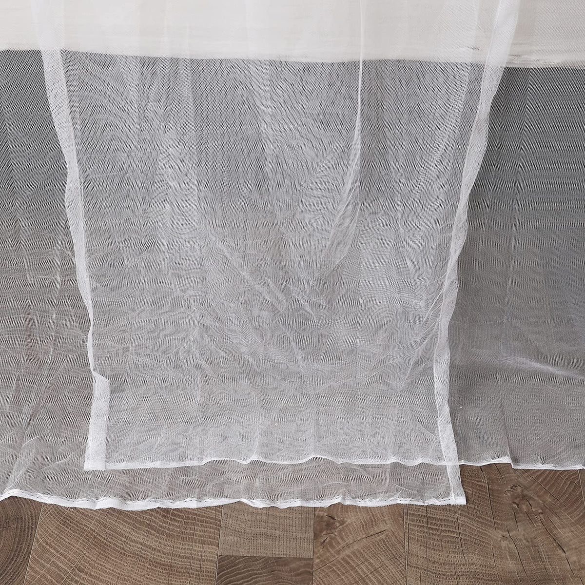 Large Four Door Square Mosquito Net Canopy Breathable Polyester Mesh Tent for Bedroom and Camping