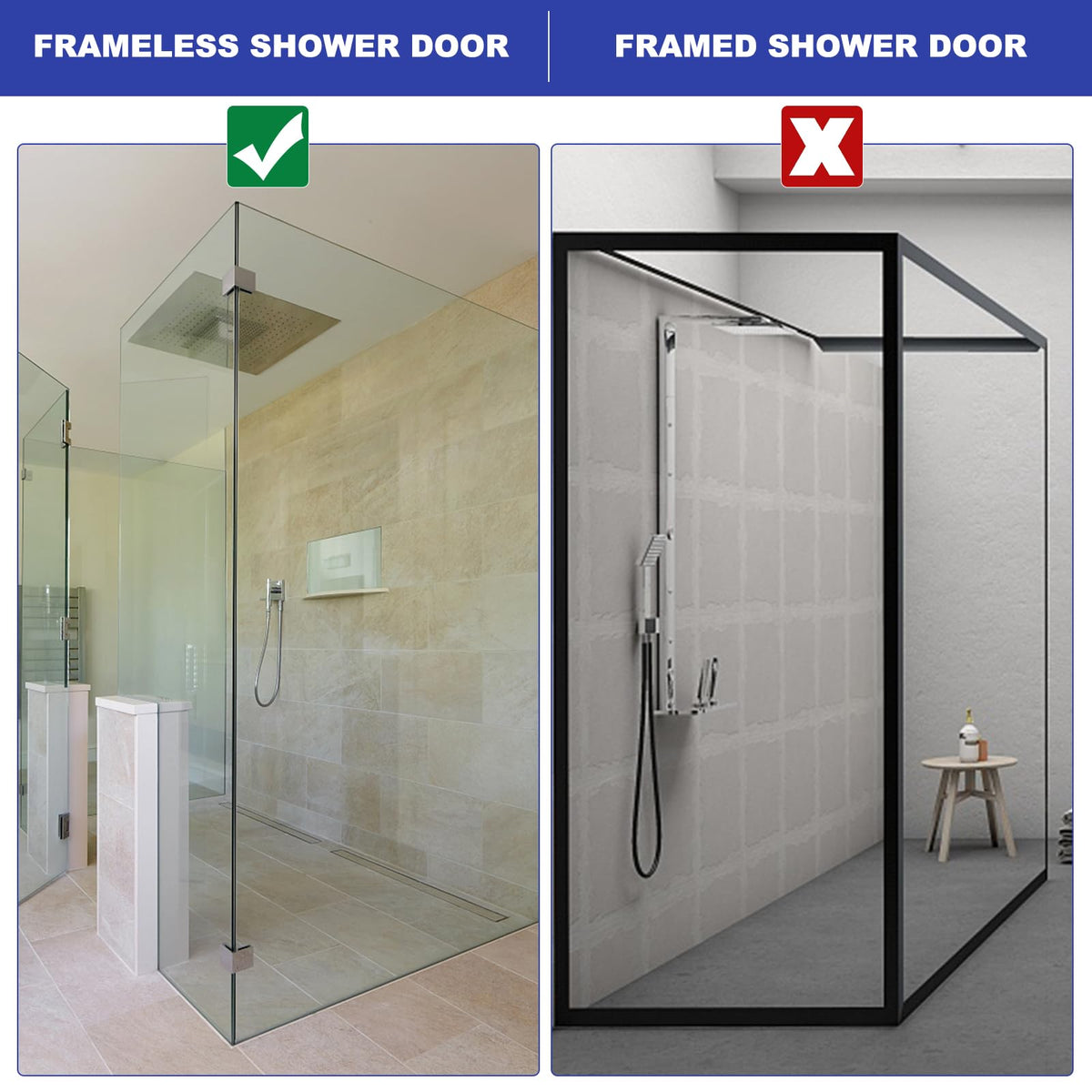 2 Pcs Stainless Steel Shower Door Hooks with S Shape Hanging Design for Towels and Bathrobes