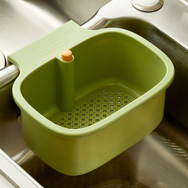 Press Drain Basket with One Click Sink Filter Design for Kitchen Basin Drain and Food Collection