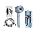 5-Mode Filtered Shower Nozzle with Handheld ABS Design for Bathroom Faucet Use (Included Shower Head + 1.5-meter Hose + Base)