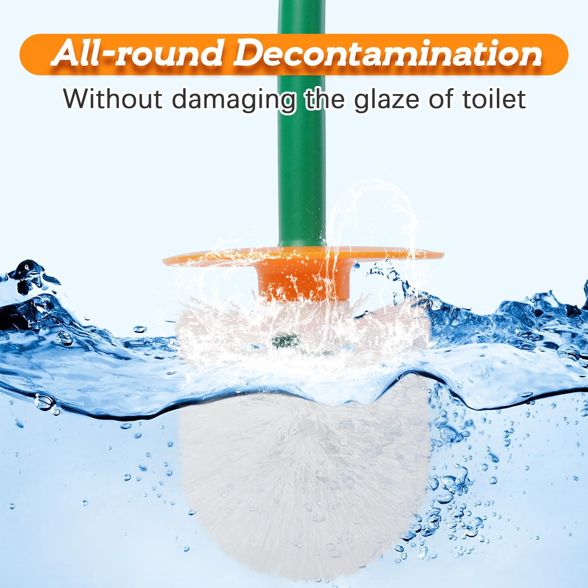 Cherry Toilet Brush Holder Set with Decorative ABS Design for Bathroom Cleaning and Lavatory Storage