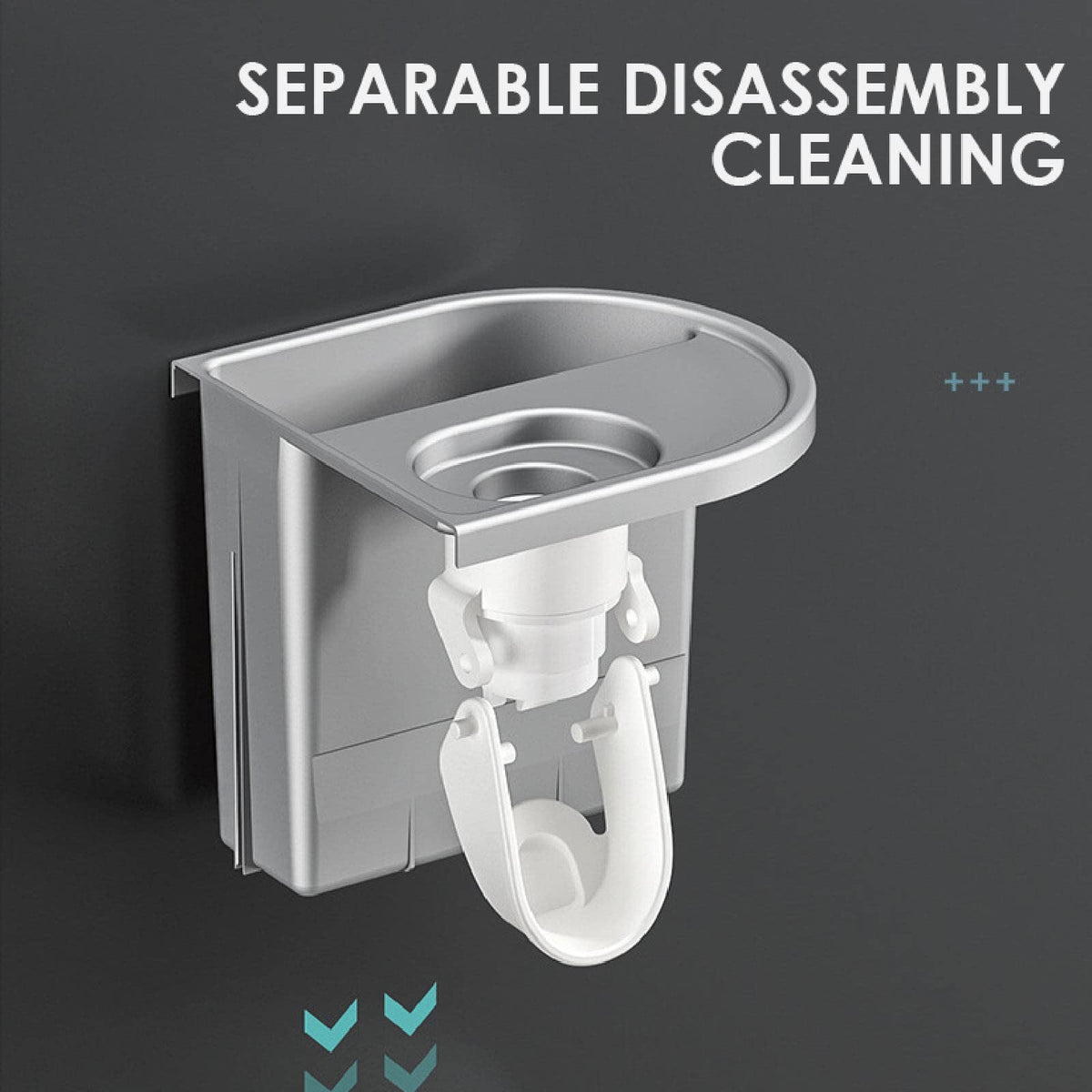 Magnetic Toothbrush Holder with Automatic Toothpaste Dispenser for Wall Mounted Bathroom Organization