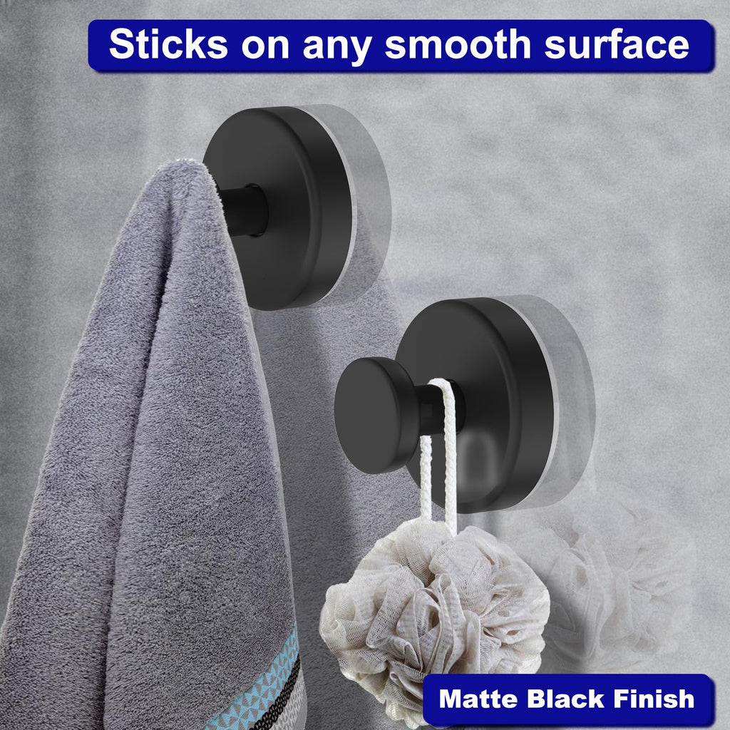Suction Cup Hooks with Waterproof Stainless Steel Design for Bathroom and Kitchen Wall Hanging