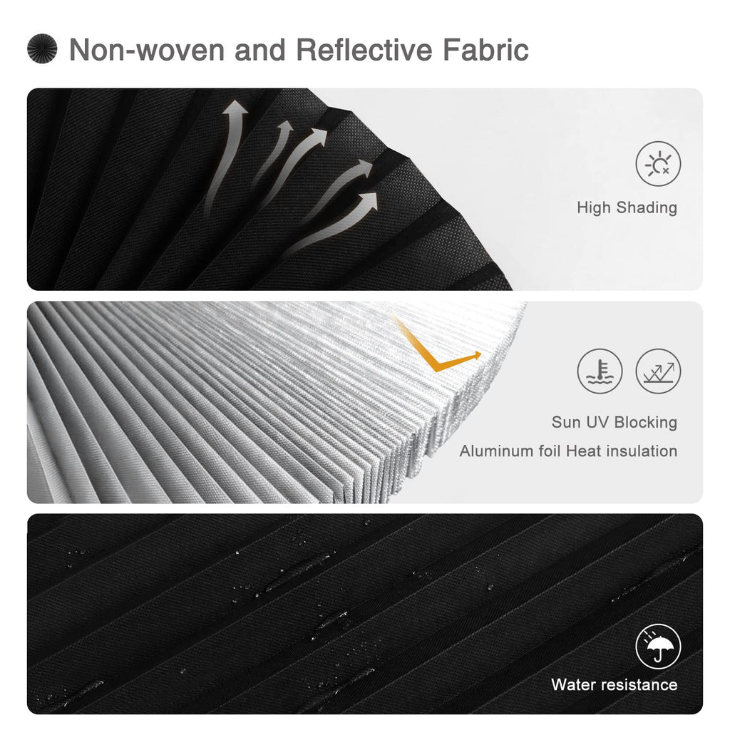 No Drill Window Blinds Light Filtering Stick On Curtains Adjustable Cut to Size with Clip Installation