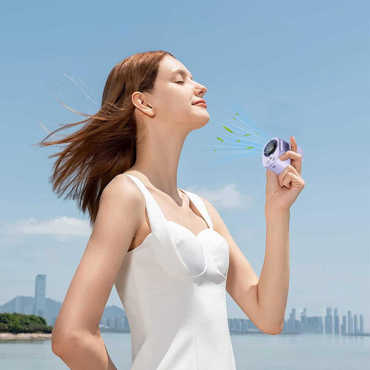 Portable Clip On Rechargeable Fan with 360° Rotation, 100 Speed Control and USB Charging for Indoor and Outdoor Use