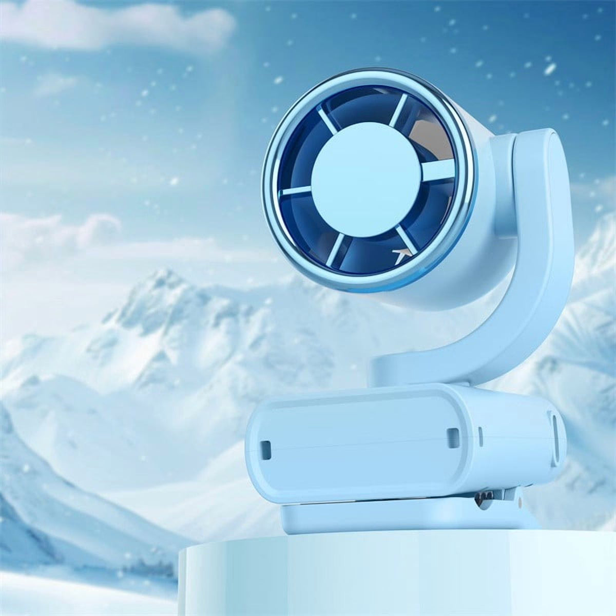 Mini Clip Fan with Digital Display and 199-Speed Control for Outdoor Desk Hat and Umbrella Use