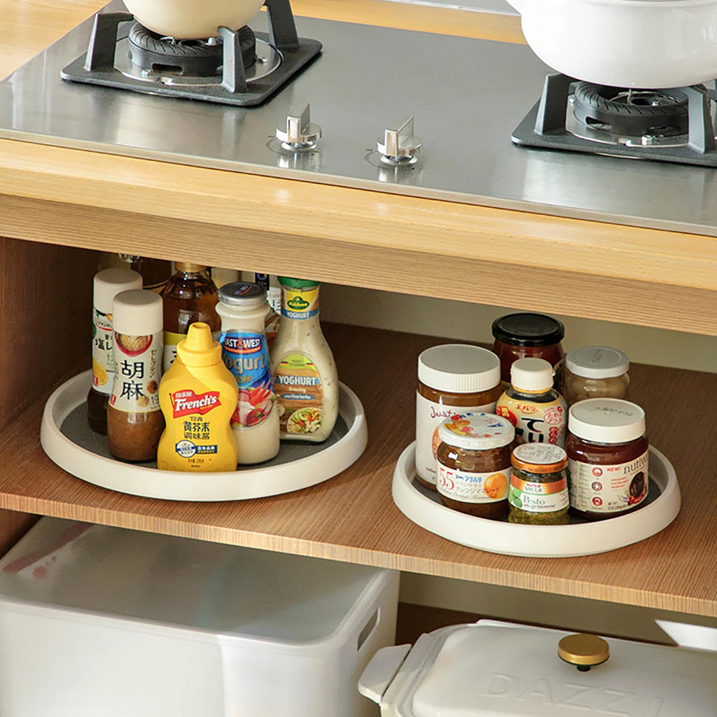 Rotating Spice Rack Turntable Organizer for Kitchen Cabinet Pantry and Countertop Storage (2 Small & 2 Big Racks Pack)
