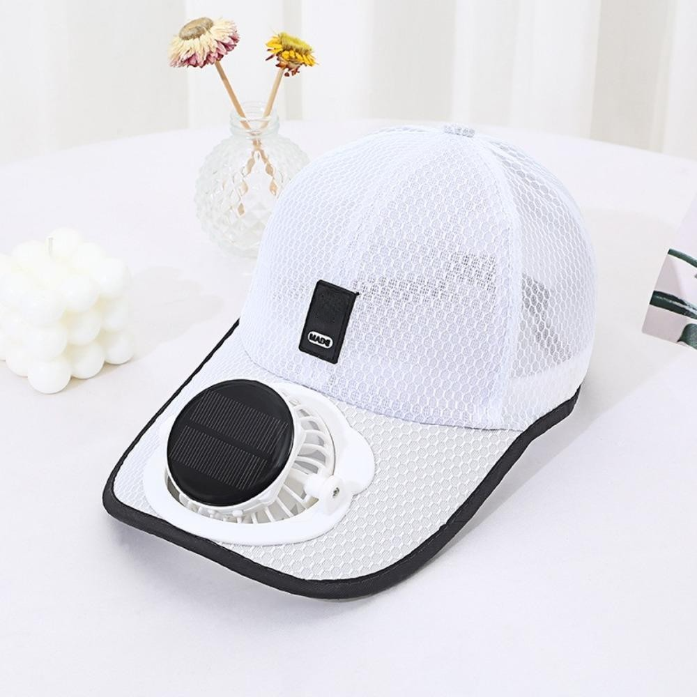 Solar Breeze Hat with Built In Cooling Fan and Mesh Sun Protection Design for Outdoor Activities