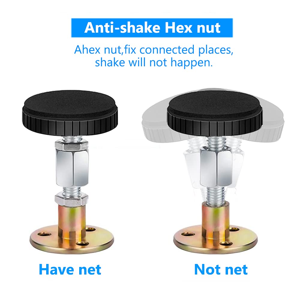 Adjustable Bed Frame Stabilizer with Self Adhesive Threaded Support for Furniture Anti Shake Use