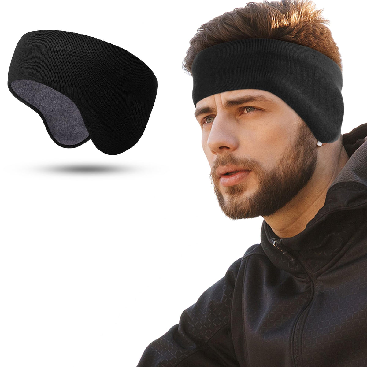 Winter Fleece Ear Warmers Headband for Men Women and Kids for Cold Weather Activities
