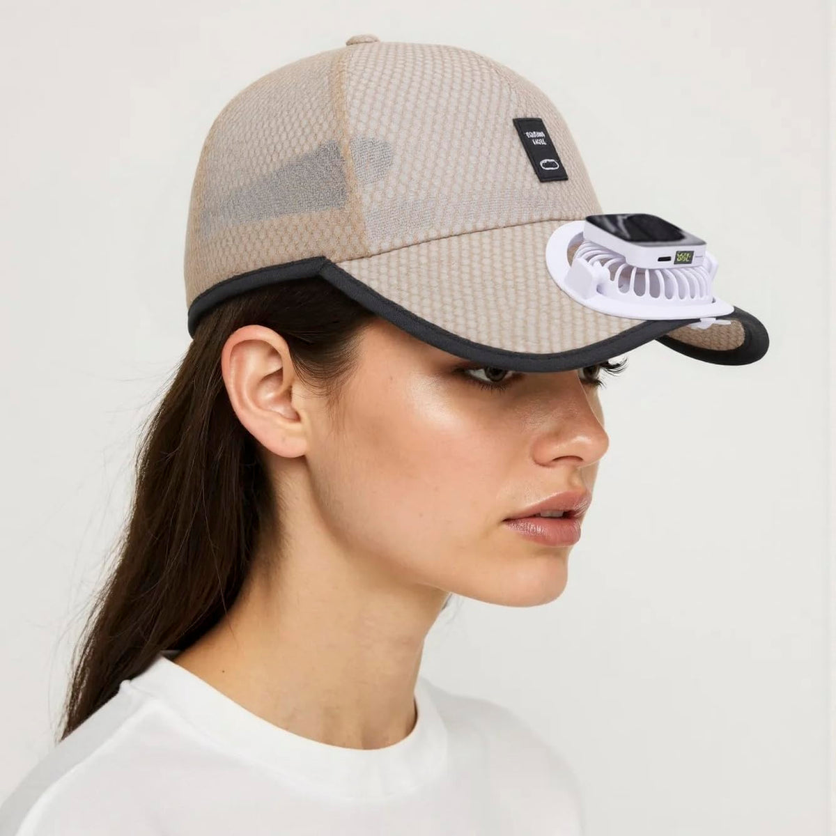 Solar Breeze Hat with Built In Cooling Fan and Mesh Sun Protection Design for Outdoor Activities