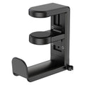 Rotatable Extendable Under Desk Clamp Headphone Stand with Support for Gaming or Office Headsets