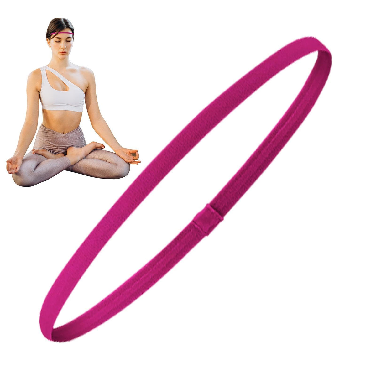 4Pcs Elastic Sports Headbands with Non Slip Design and Stretch Fit for Daily Exercise and Active Wear