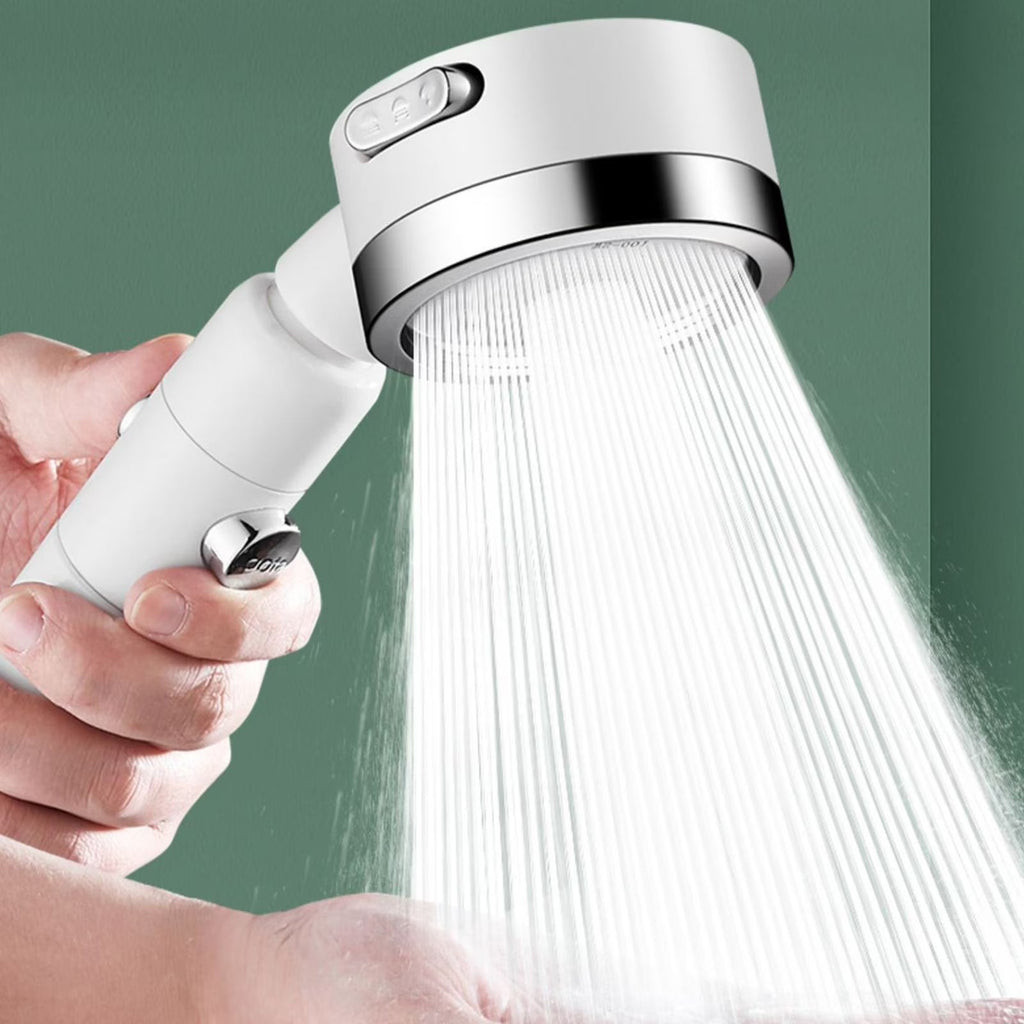 One-Touch Stop Shower Head with High Pressure 3-Mode Spray for RV and Bathroom Use (Included Shower Head + 1.5-meter Black Hose + Base)