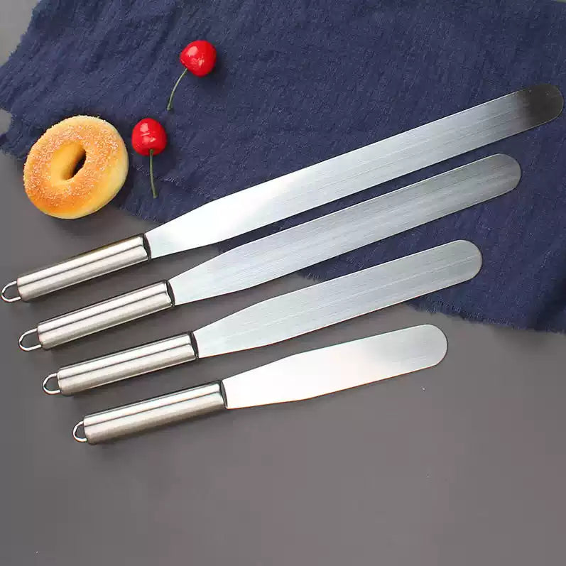 Stainless Steel Icing Frosting Spatula Set Straight and Curved Cake Decorating Tools