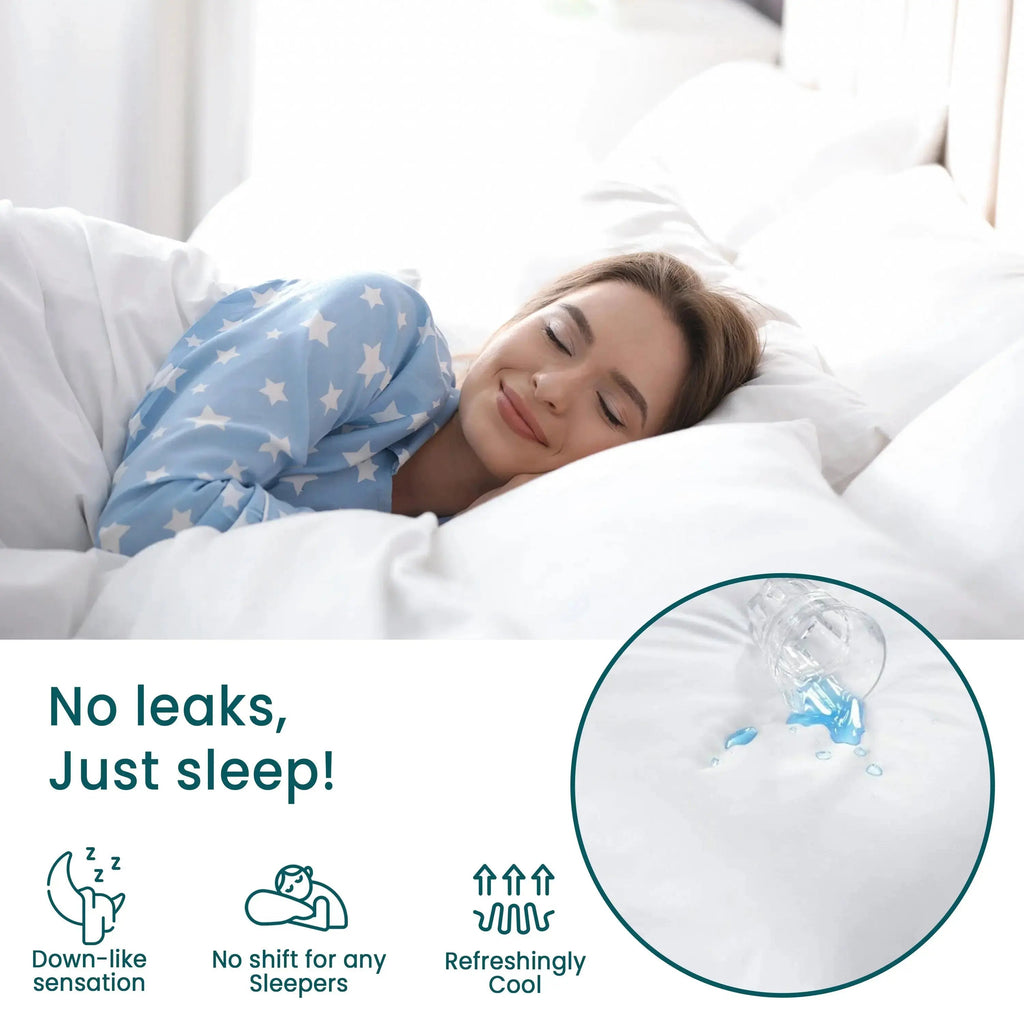 Waterproof Zippered Pillow Cover Protector for Allergy and Dust Protection