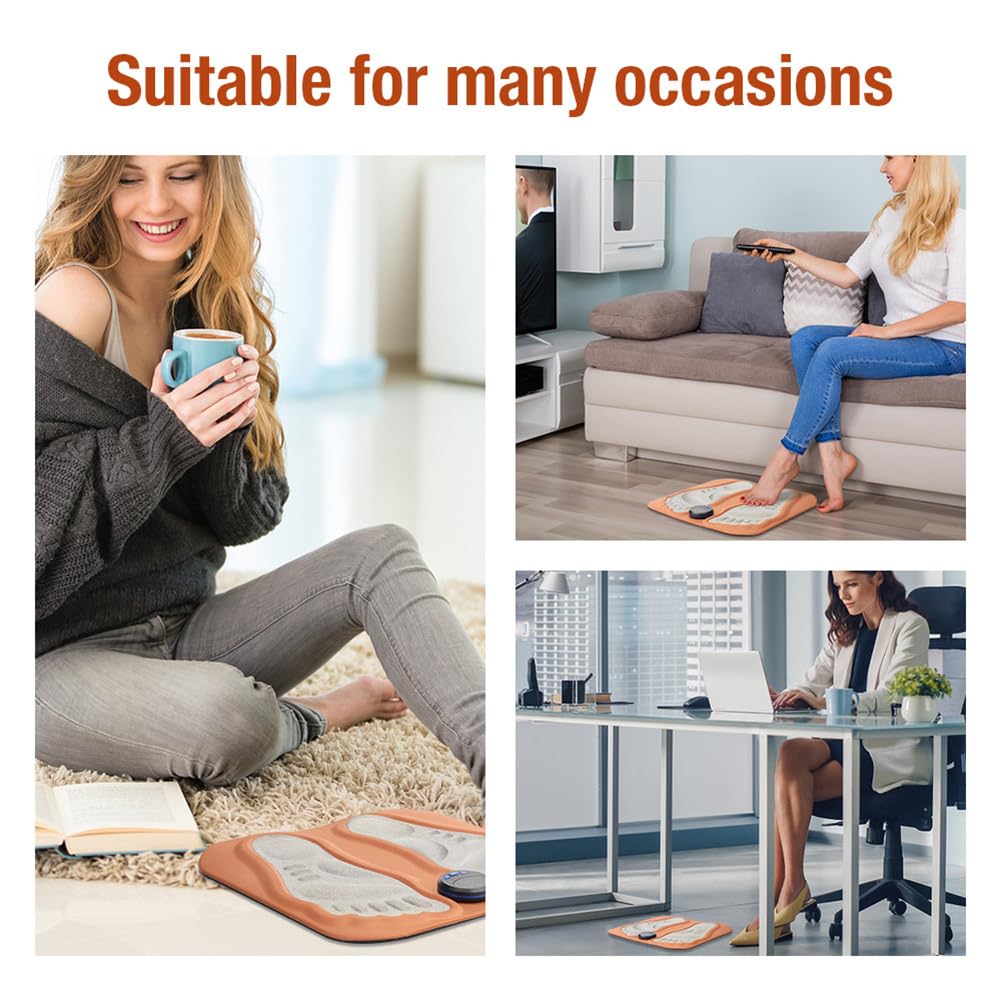 Foot Massage Pad with Remote Control and Adjustable Modes for Daily Relaxation Use