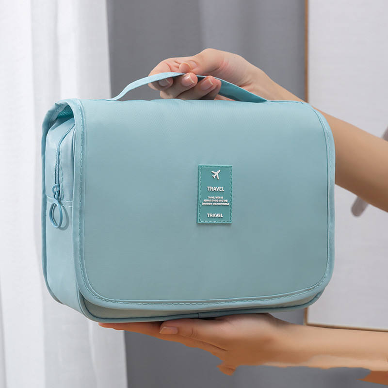 Hanging Toiletry Bag with Waterproof Polyester Compartments for Travel Makeup Bathroom and Gym Storage
