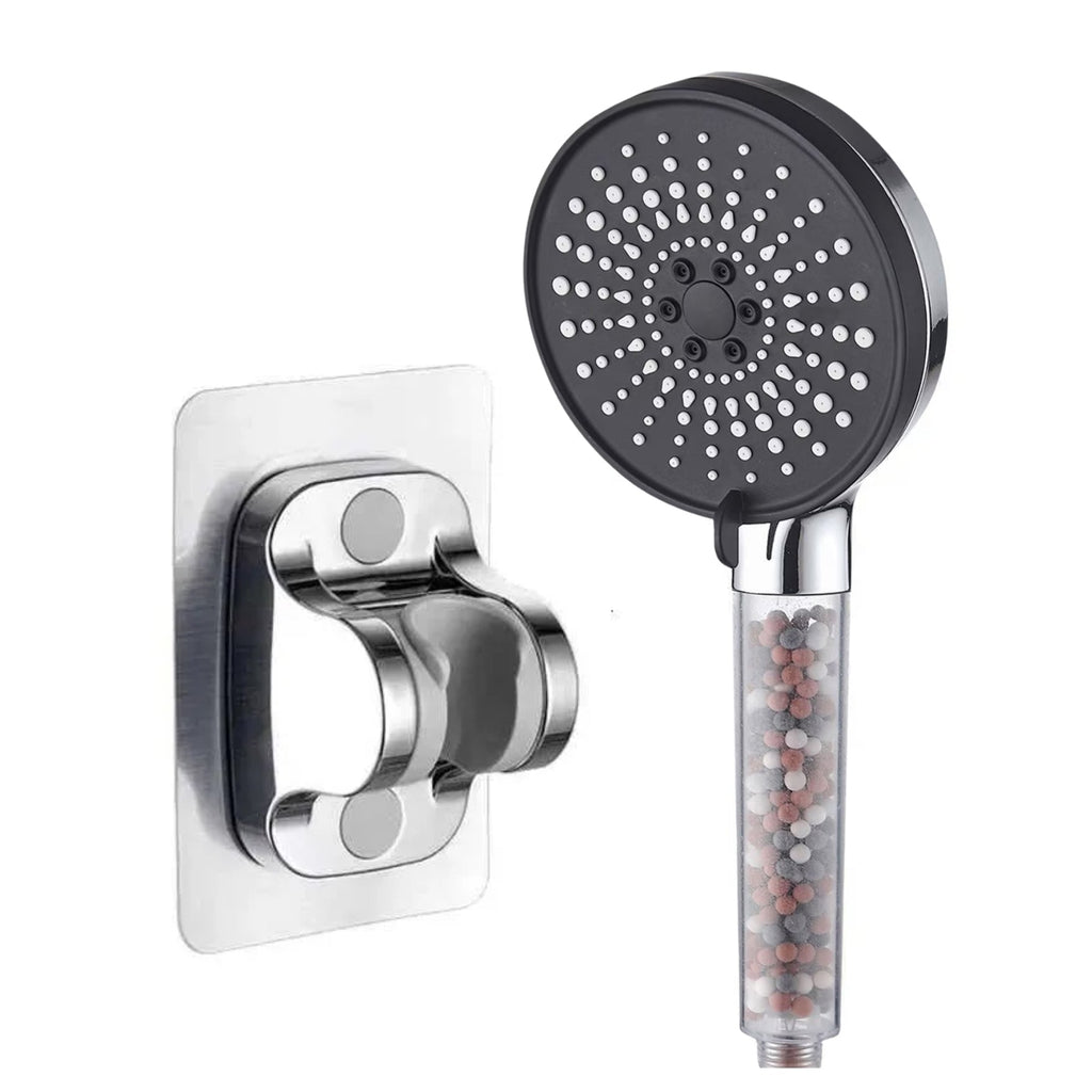 5-Mode Shower Head Set with High Pressure Filtered Handheld Design for Bathroom Use (Included Shower head + Hose)