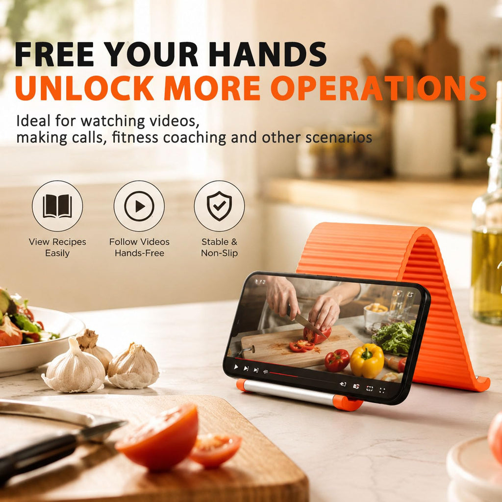 Foldable Multi Functional Phone Stand Flexible Desktop Holder for Phone Tablet and Laptop Use