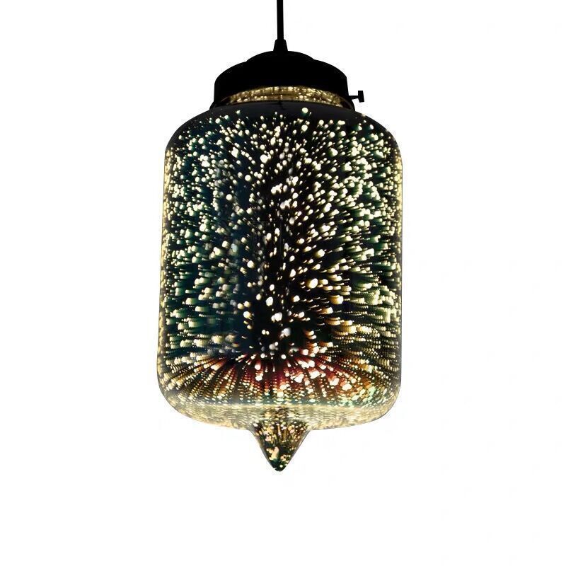 Starburst Pendant Light with 3D Glass Shade Design for Dining Rooms Bars and Decorative Indoor Lighting