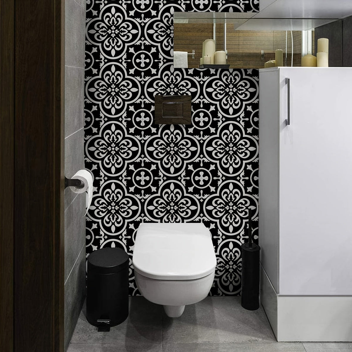 Peel Tile Stickers with Waterproof PVC Design for Kitchen and Bathroom Decoration