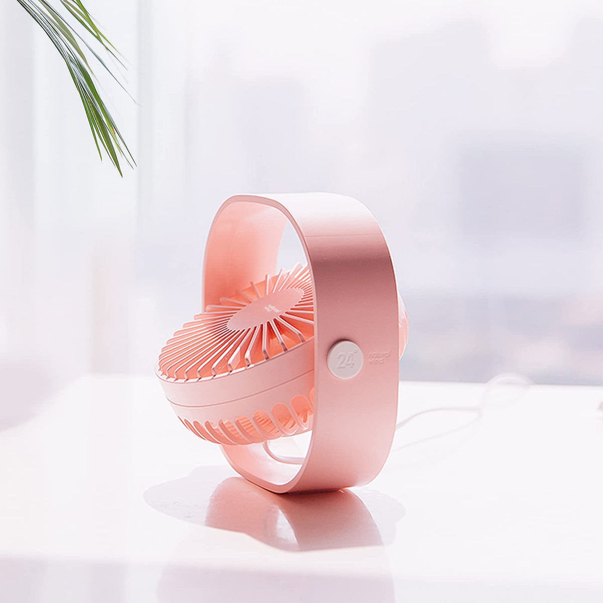 Mini USB Desktop Fan with 3 Speed Control and 360° Adjustable Angle for Office, Home and Travel