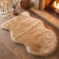 Washable Fluffy Shaggy Long Hair Carpet, Non-Slip Soft Faux Fur Area Rug for Bedroom, Living Room, and Floor Protection