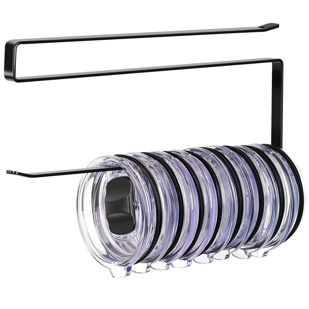 No Drill Paper Towel Holder Over Cabinet Door Stainless Steel Rack for Kitchen Bathroom and Tissue Roll Storage