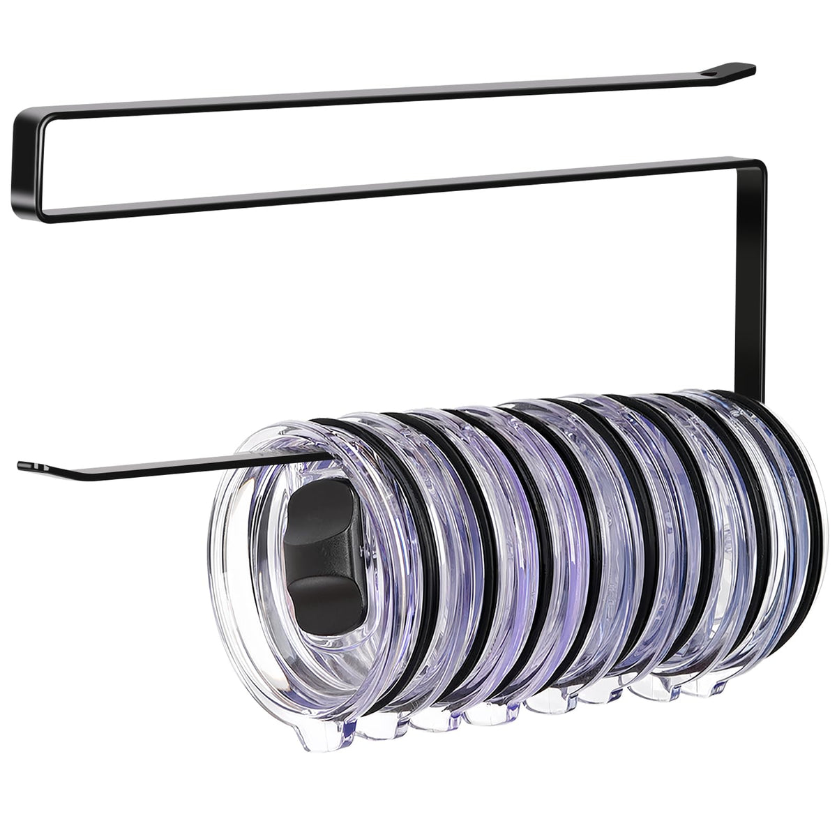 No Drill Paper Towel Holder Over Cabinet Door Stainless Steel Rack for Kitchen Bathroom and Tissue Roll Storage