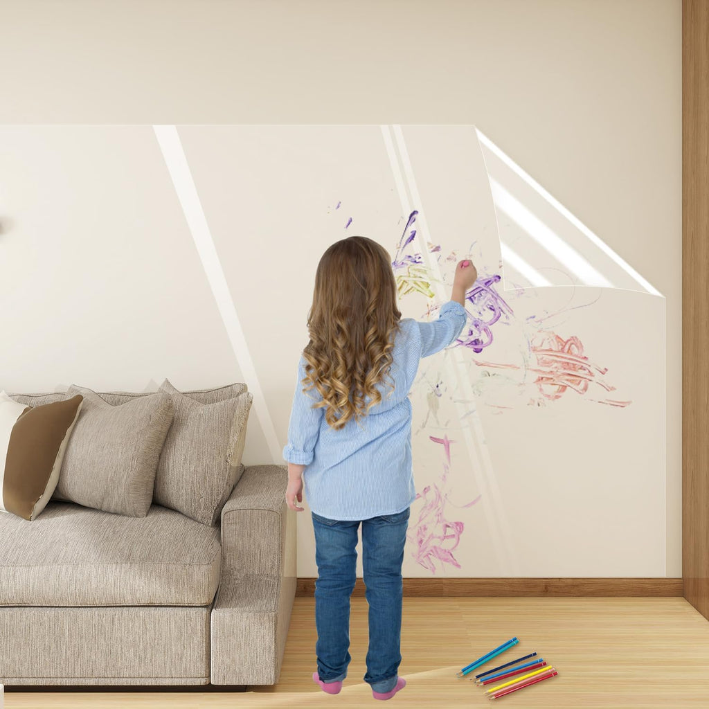 Transparent Clear Contact Paper Roll Waterproof Glossy Self Adhesive Film for Cabinets, Drawers, Shelves and Countertops