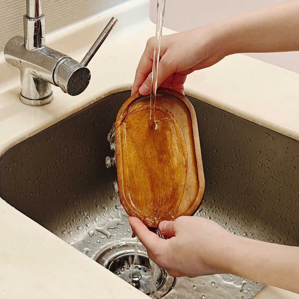 Solid Wood Serving Tray Oval Round Wooden Plate Platter for Serving Food Desserts Dinner Table