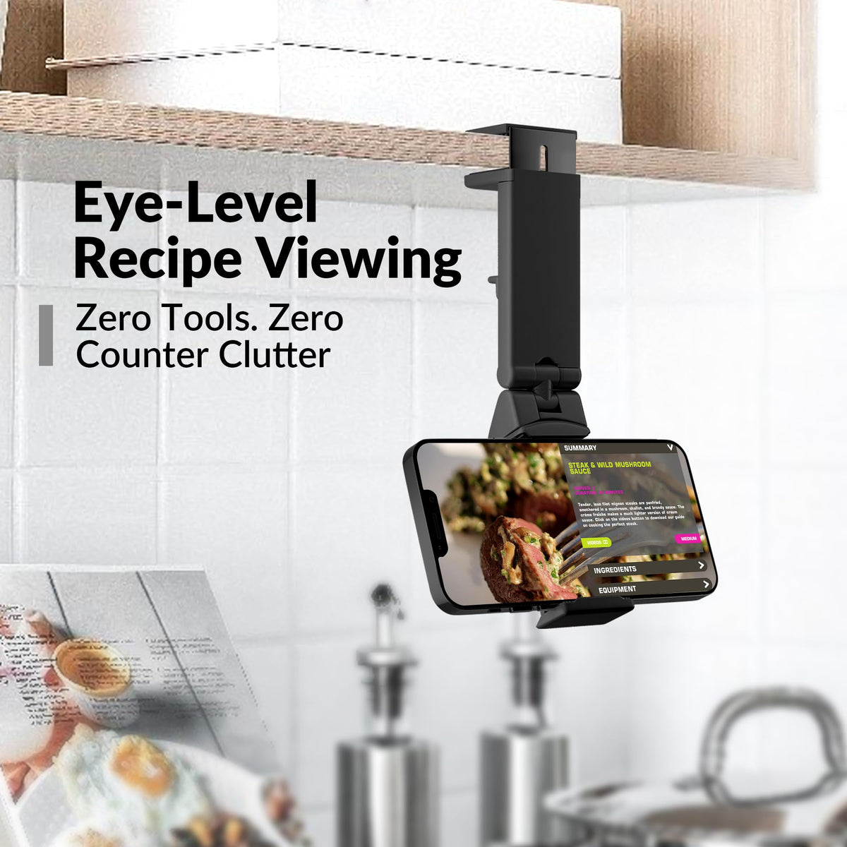 Universal Airplane Phone Holder Mount with Dual 360 Rotation for Hands Free Travel Viewing