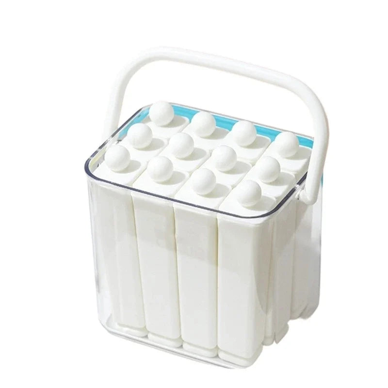 Silicone Popsicle Mold with Lid and Long Bar Ice Tray Design for Homemade Frozen Treats