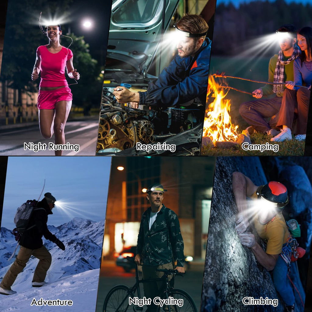 Rechargeable LED Lamp with Motion Sensor and Wide Beam Design for Camping Fishing and Outdoor Use