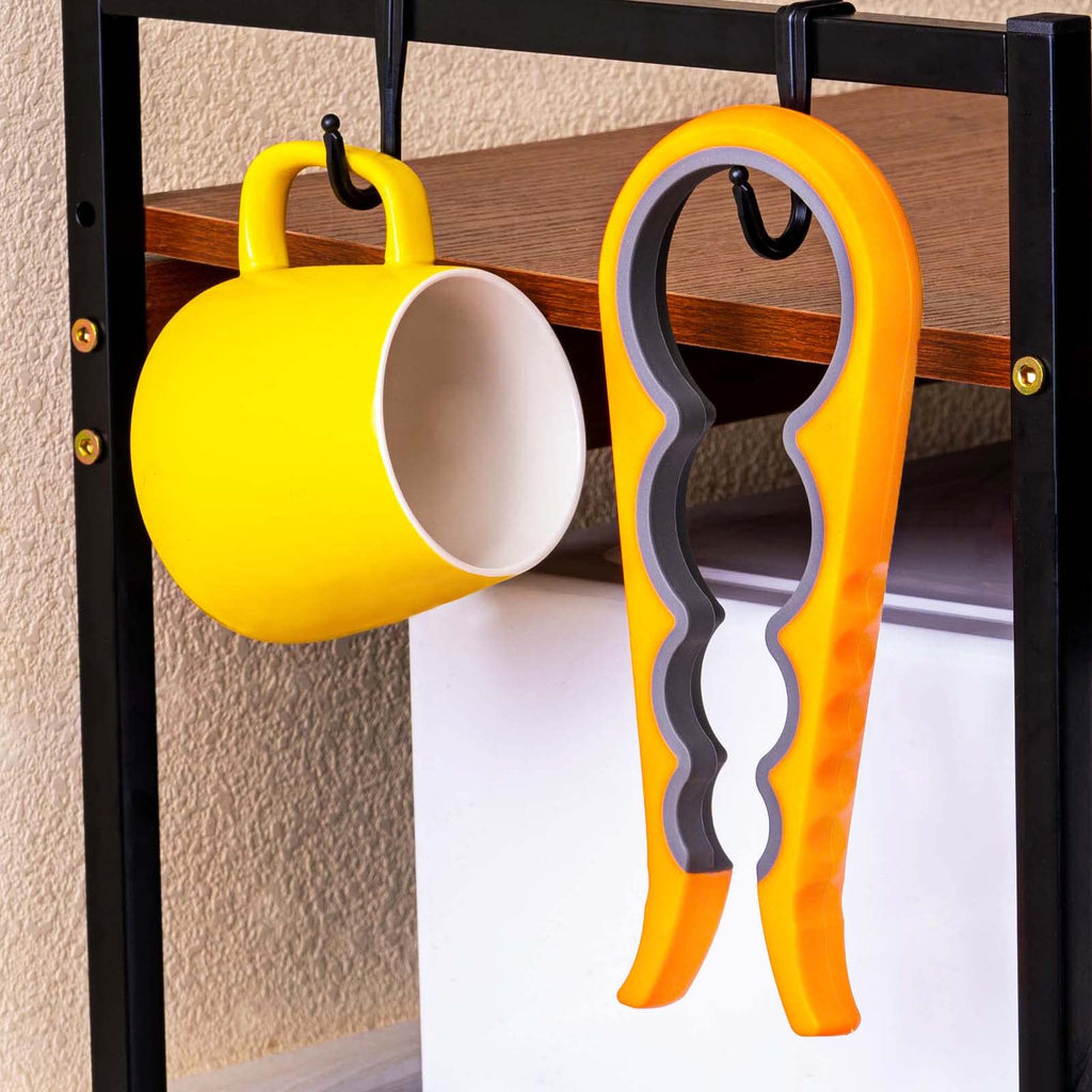 4 in 1 Multi Function Bottle Jar Can Opener with Non Slip Handle for Kitchen