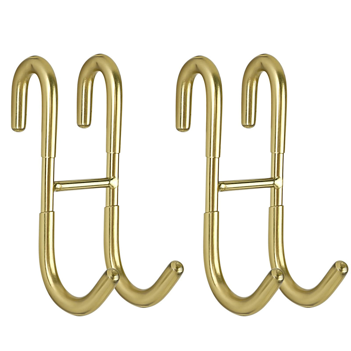 2 Pcs Over Door Utility Hook with No Drill Stainless Steel Design for Bathrooms Kitchens and Glass Doors