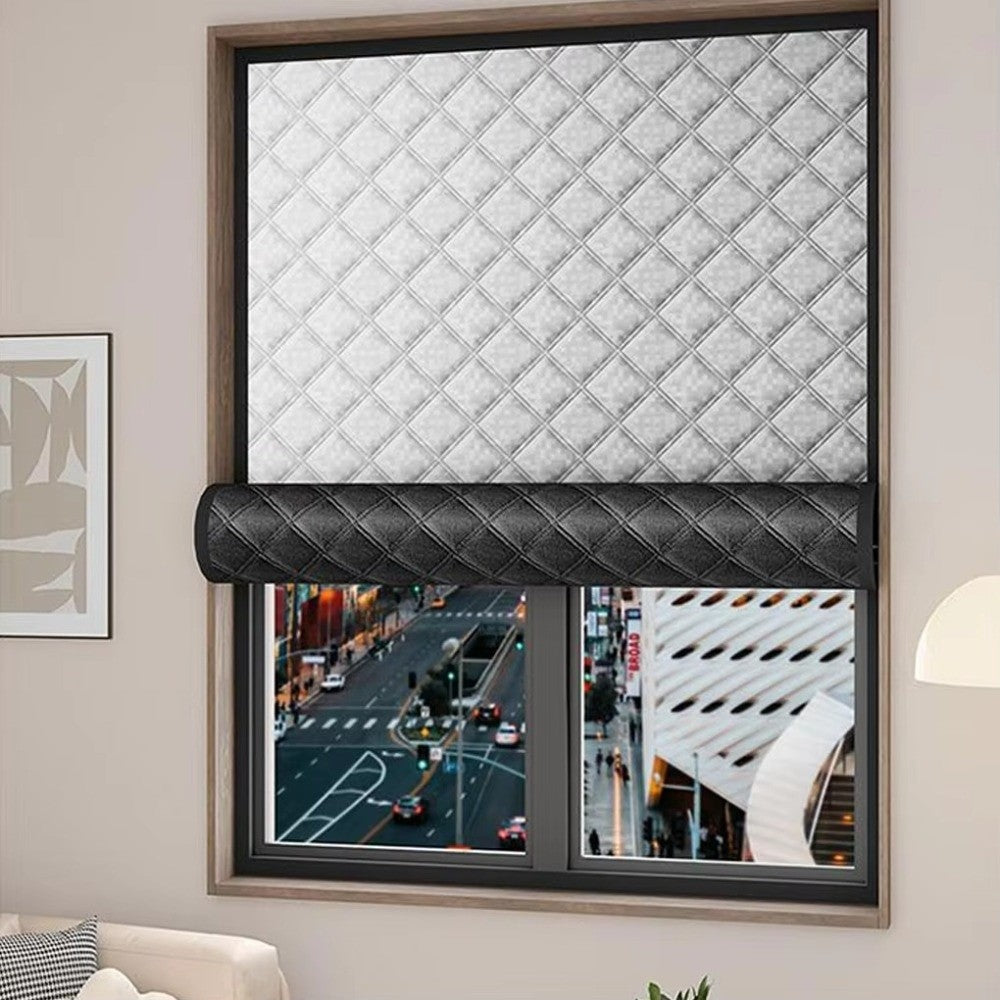 Thermal Window Cover with Removable Hook and Loop Design for Seasonal Insulation