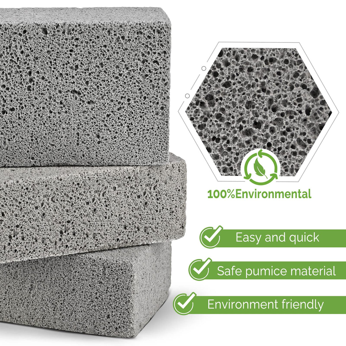 BBQ Grill Cleaning Brick Pumice Grill Stone Block for Removing Grease Stains on Grill Griddle Racks
