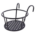 Balcony Plant Basket with Iron Hanging Hook Design for Outdoor Flower and Railing Display