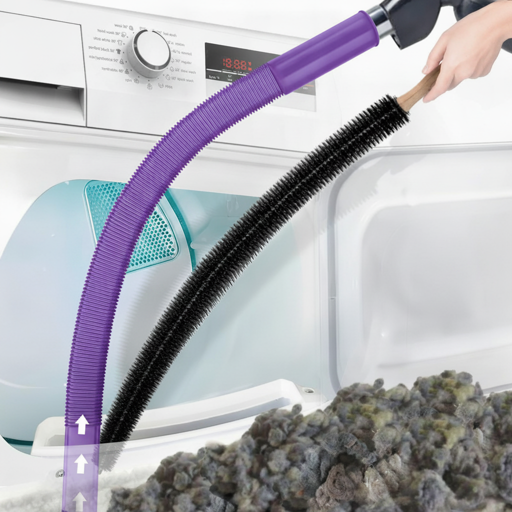 Dryer Vent Cleaner Kit with Lint Brush and Vacuum Hose Attachment, Includes Generation Tubes for Laundry Maintenance (Included Generation Tube &